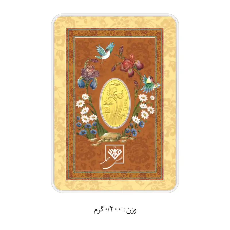 شمش طلا 24 عیار سین سان مدل گل زنبق SNF300