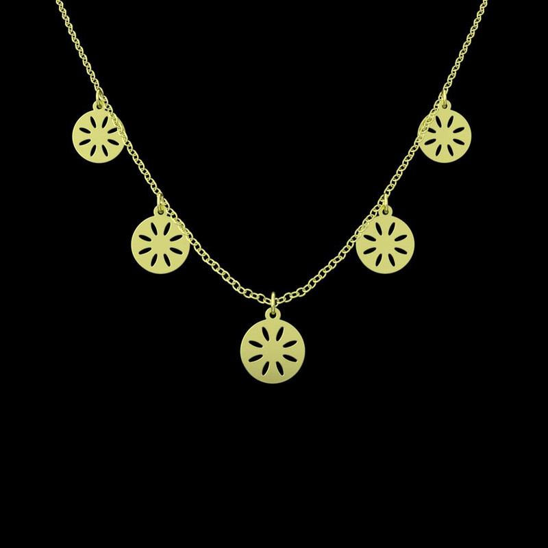 گردنبند طلا 18 عیار زنانه مدوپد مدل دایره کد RNA10759