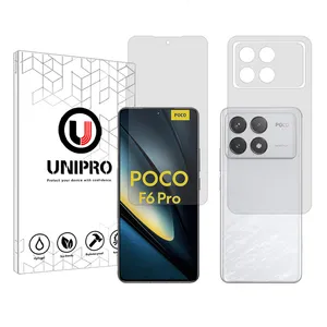 Unipro Star 4 model Transparent screen protector suitable for Xiaomi Poco F6 Pro mobile phone with back protector