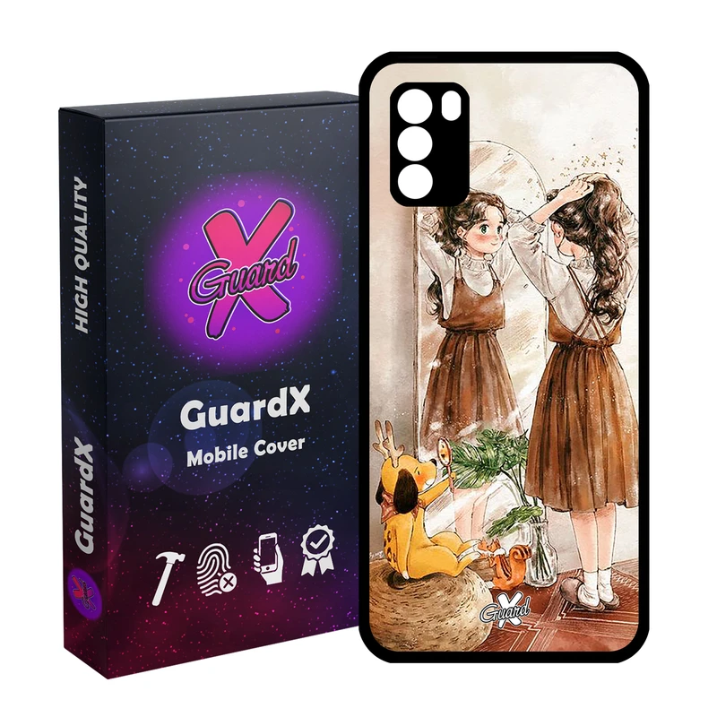 کاور گارد ایکس طرح Girl مدل Glass10306 مناسب برای گوشی موبایل شیائومی Poco M3