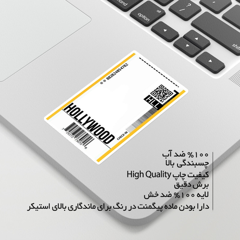 استیکر لپ تاپ ماسا دیزاین طرح hollywood مدل STK1672