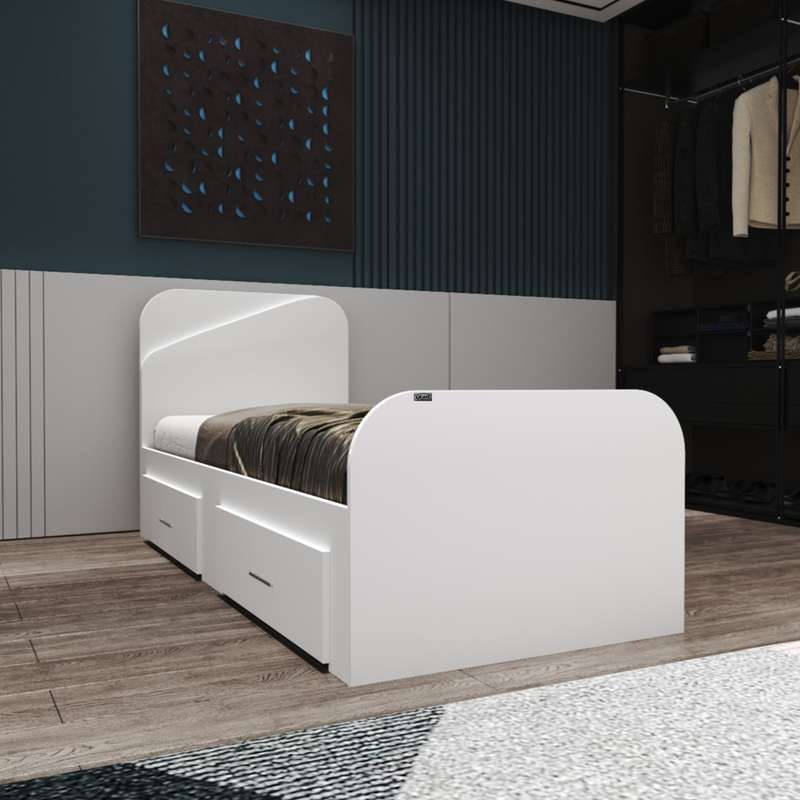تخت خواب یکنفره اعیان مدل FH546 سایز 90x200 سانتی متر