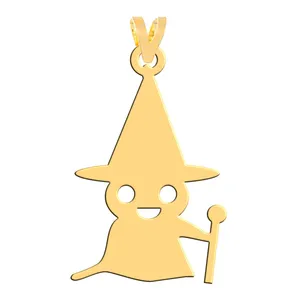 آویز گردنبند طلا 18 عیار زنانه فرشته مدل جادوگر  WNL-000496