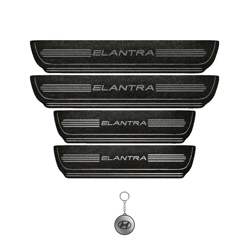 برچسب پارکابی خودرو لندمون کد LMm0042 MS مناسب برای النترا مجموعه 4 عددی به همراه جا کلیدی