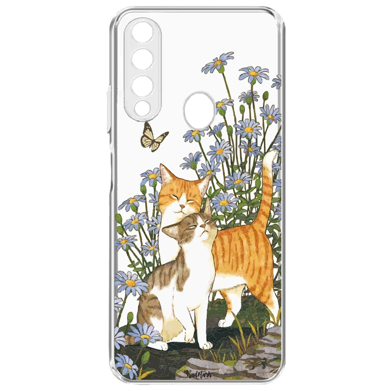کاور طرح گربه & پروانه مناسب برای گوشی موبایل سامسونگ Galaxy A20s