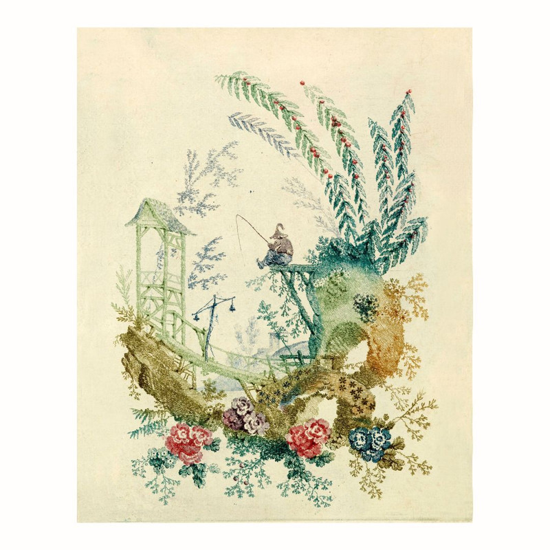 پوستر مدل  ماهیگیر در یک کناره  