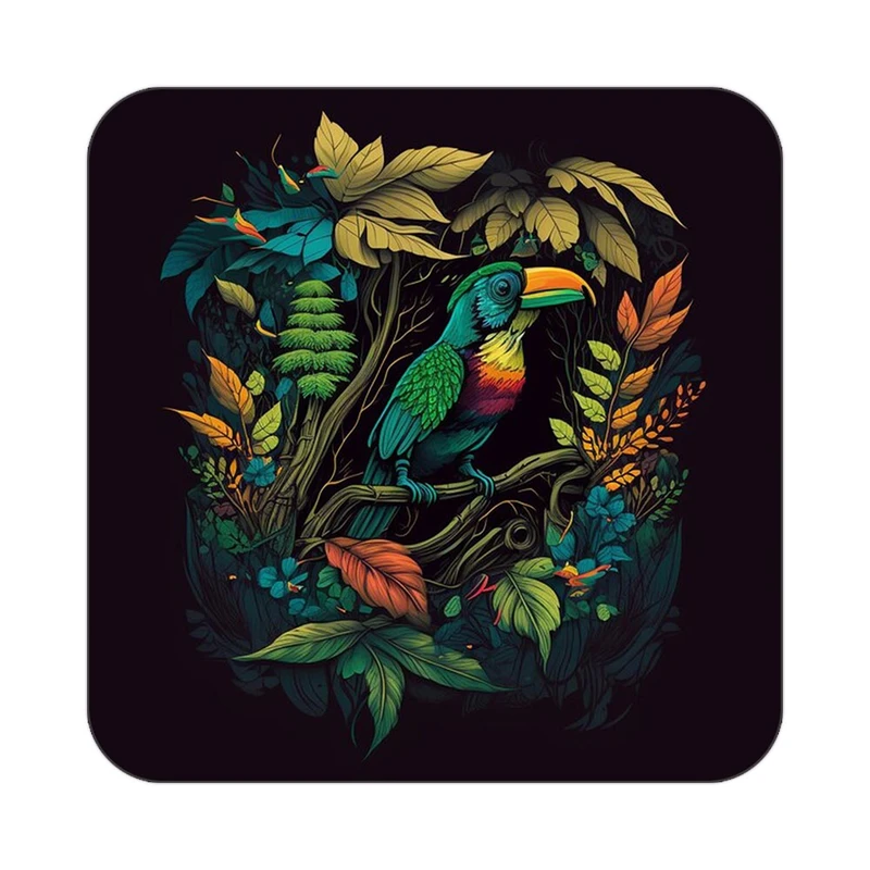 زیر لیوانی کاکتی طرح حیوانات رنگی مدل mp25501