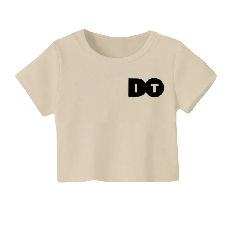 کراپ‌ تی‌شرت آستین کوتاه زنانه مدل انجامش بده