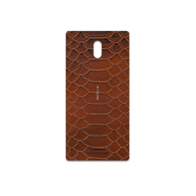 برچسب پوششی ماهوت مدل Brown-Snake-Leather مناسب برای گوشی موبایل نوکیا 3