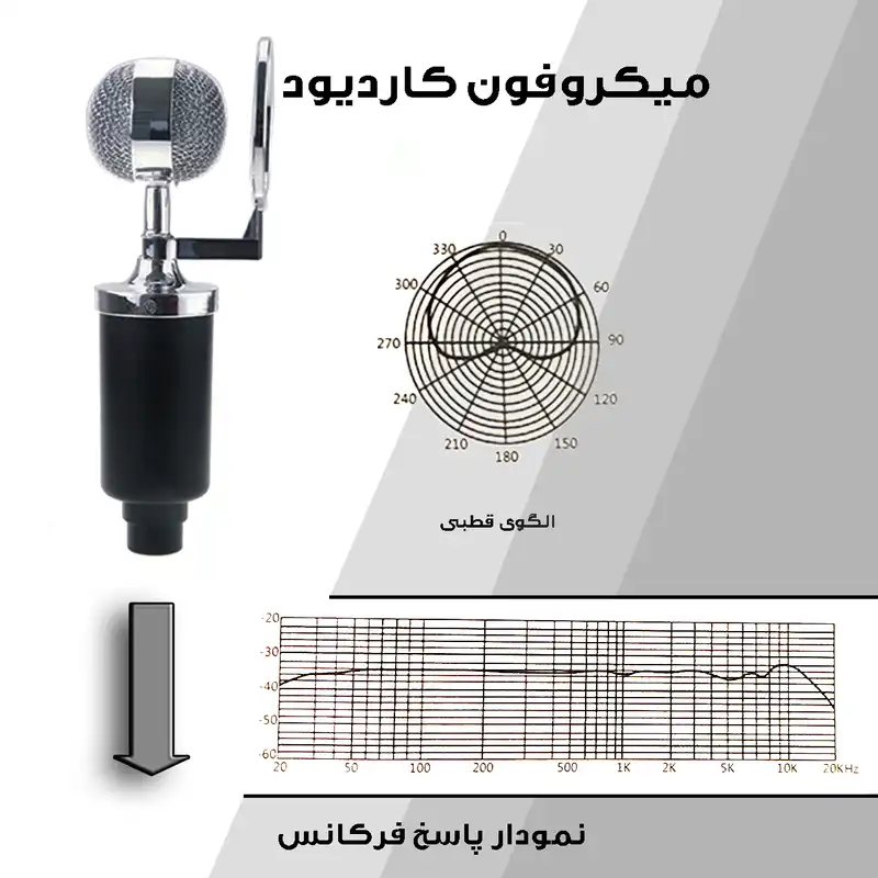 میکروفن استودیویی مدل کاردیود کد HEAD-CIRCLE