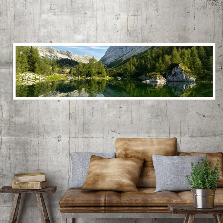 تابلو بکلیت طرح منظره دریاچه مدل کشیده W-7571