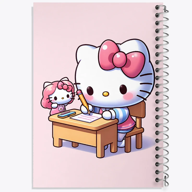 دفتر مشق 100 برگ خندالو طرح هلو کیتی (Hello Kitty) کد F7195