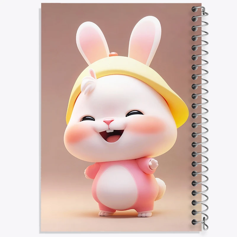 دفتر مشق 50 برگ خندالو طرح خرگوش کیوت کد F5689