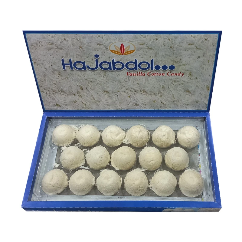 پشمک لقمه ای وانیلی حاج عبدالله - 350 گرم