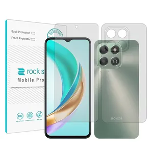 Rock Space Resistant model transparent screen protector suitable for the Honor X6b mobile phone along with the back of the phone protector 