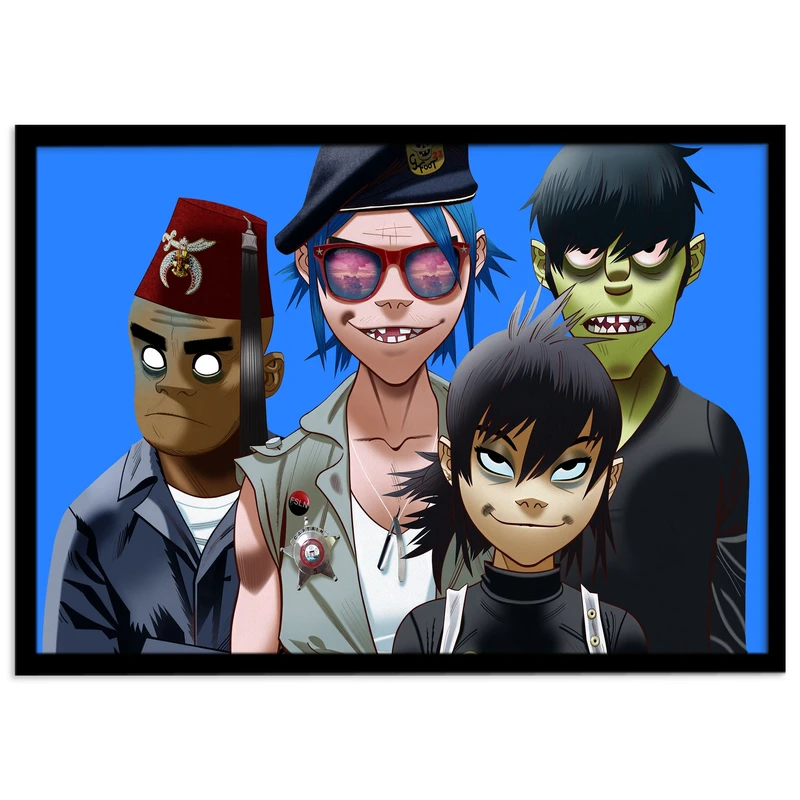 تابلو نوری بکلیت مدل طرح گروه گوریلاز Gorillaz مدل لایت باکس B-s2336