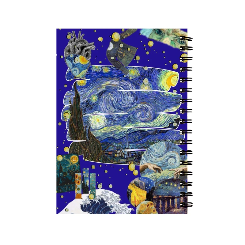 دفتر مشق 60 برگ طرح شب پرستاره ونگوک کد D-1030