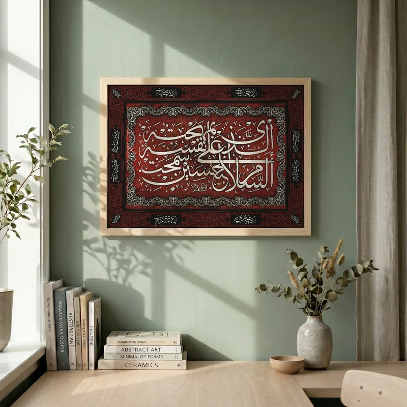 تابلو طرح محرم مدل G14749 فریم کرم روشن