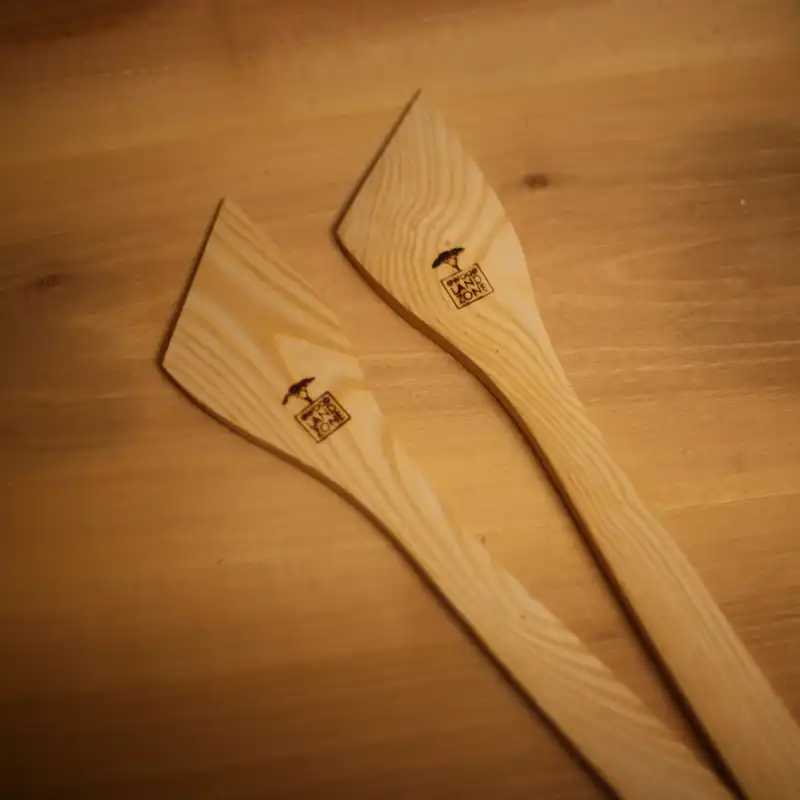 کفگیر چوبی وودلندزون مدل سر کج بسته 2 عددی