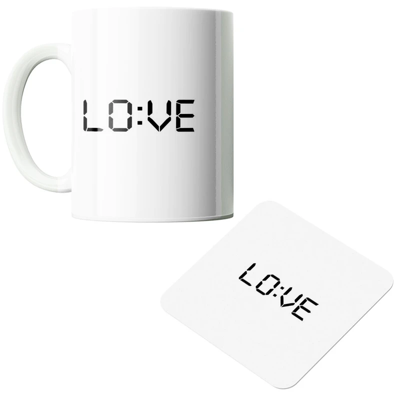 ماگ پاد آفرین مدل لاو کد 516 به همراه زیر لیوانی 