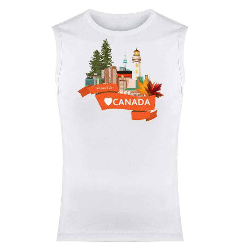 تاپ مردانه مدل کانادا  کد 181 رنگ سفید