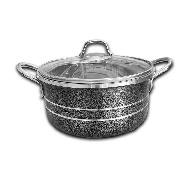 قابلمه گرانیتی فریال مدل در شیشه ای سایز 18