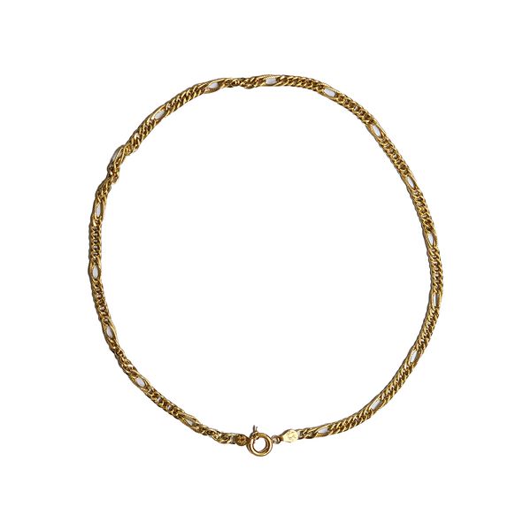زنجیر طلا 18 عیار زنانه پرسته مدل حلقه ای فیگارو