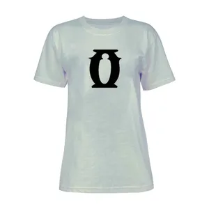 تی شرت آستین کوتاه زنانه مدل حرف O کد L233 رنگ طوسی