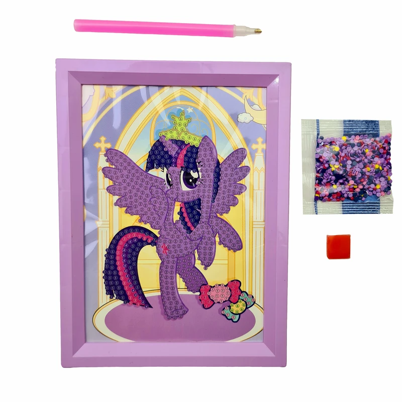 بازی آموزشی مدل ساخت تابلو نقاشی الماسی طرح پونی کد A168-C-5