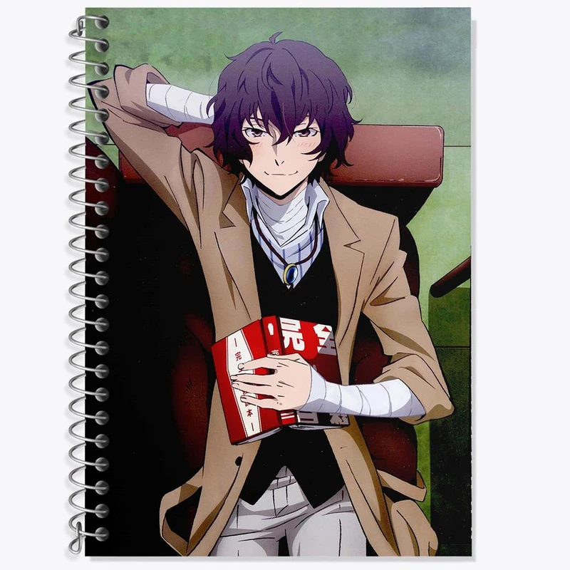 دفتر لغت 50 برگ خندالو مدل دازای سان انیمه سگ های ولگرد بانگو کد 15670