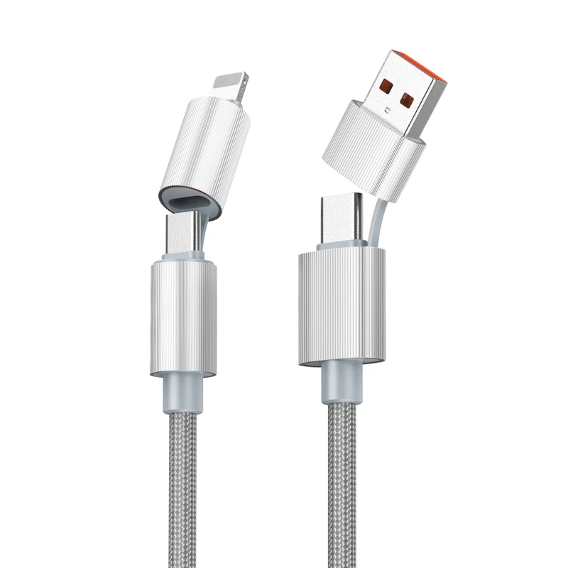 کابل تبدیل USB/USB-C به لایتنینگ/USB-C ارلدام مدل EC-IC06 طول 1 متر