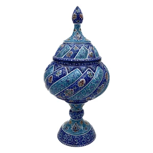 شکلات خوری میناکاری مدل پایه دار