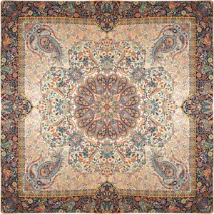 رومیزی ترمه نگین خاتم یزد طرح افشاری کد LMSR