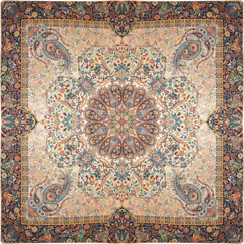 رومیزی ترمه نگین خاتم یزد طرح افشاری کد LMSRM2