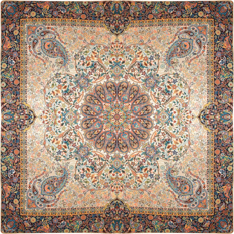 رومیزی ترمه نگین خاتم یزد طرح افشاری کد LMSRM2
