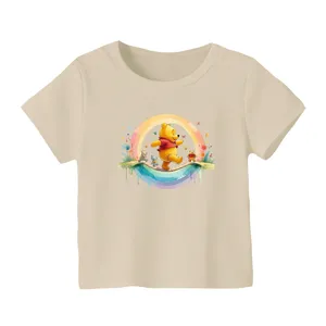 تی شرت آستین کوتاه بچگانه مدل پو کد ۵۲ رنگ کرم