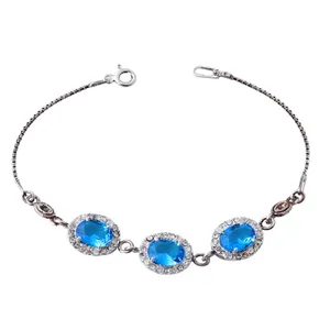 دستبند نقره زنانه بازرگانی میلادی کد DP_374