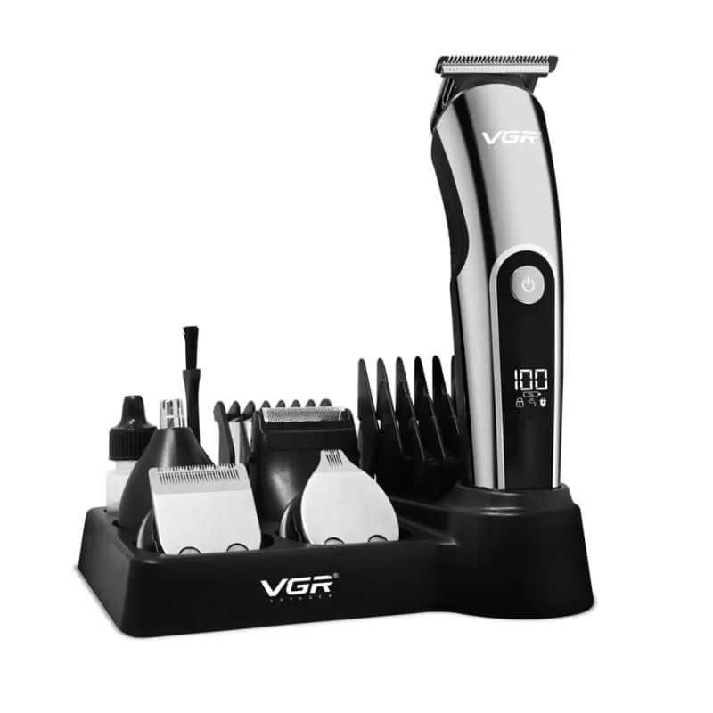 ست ماشین اصلاح موی صورت و بدن وی جی ار مدل V-107 -  - 7