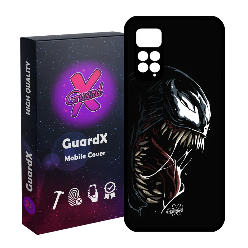 کاور گارد ایکس طرح ونوم مدل Glass10472 مناسب برای گوشی موبایل شیائومی Redmi Note 11 Pro 4G/5G