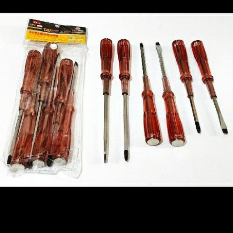 پیچ گوشتی ضربه خور تاتول مدل CR-V مجموعه 6 عددی پیچ گوشتی ضربه خور تاتول مدل CR-V مجموعه 6 عددی