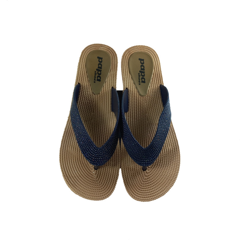 دمپایی لاانگشتی زنانه پاپا مدل ترمه پلاس