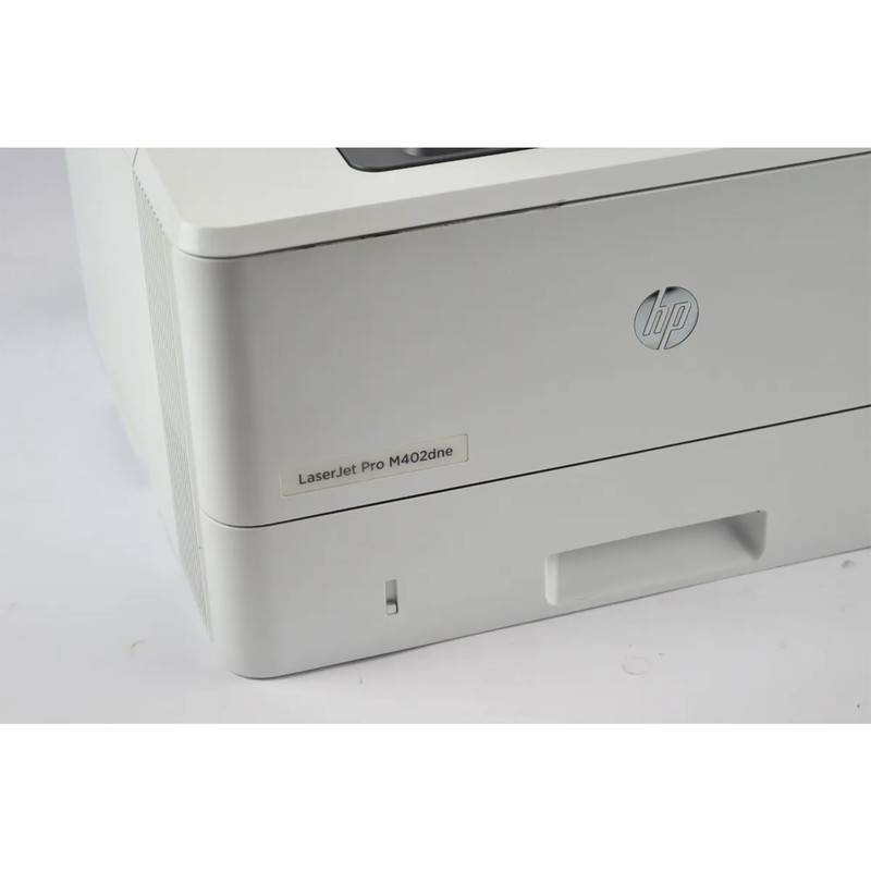 پرینتر اچ پی تک رنگ تک کاره با چاپ لیزری مدل LaserJet Pro M402dne، سایز چاپ A4، دارای فناوری خاموش‌شدن خودکار، قابلیت چاپ دو رو، سرعت زیاد چاپ