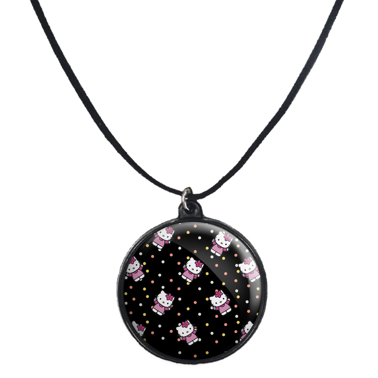 گردنبند پرمانه طرح کیتی کد pmb.22563 مدل دو طرفه