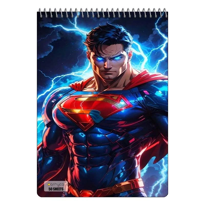 دفتر نقاشی 50 برگ سیمی کارنیکا طرح سوپرمن Superman کد 50698