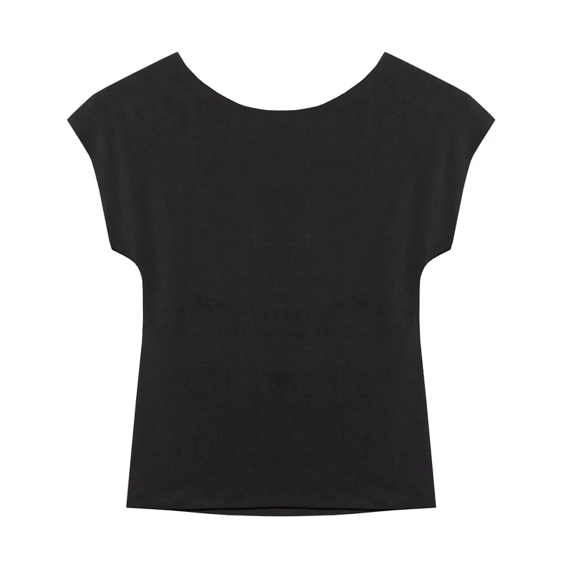 تی‌شرت آستین تا روی شانه زنانه استرادیواریوس مدل 6746