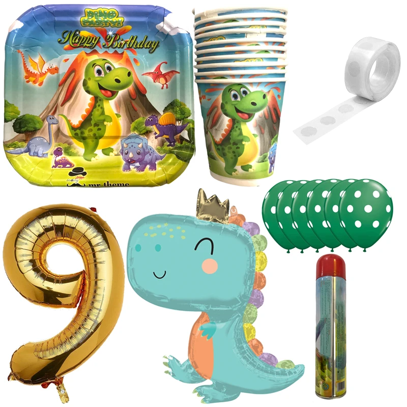 مجموعه 30 عددی تم تولد مسترتم طرح دایناسور کد 9