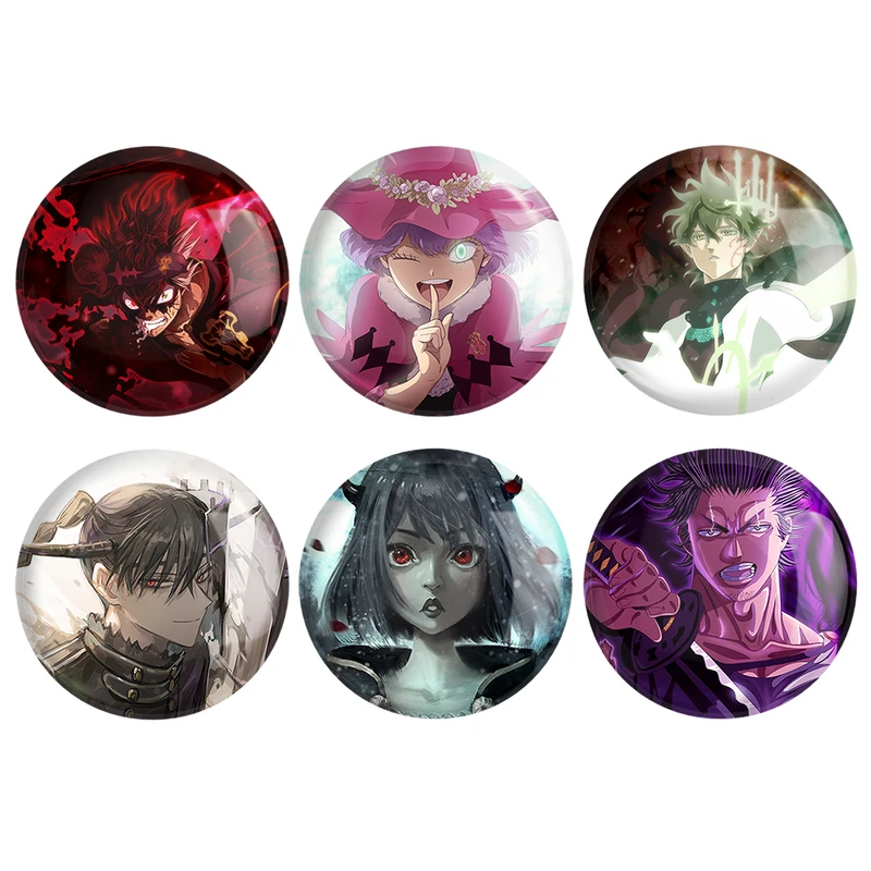 مگنت خندالو طرح انیمه بلک کلاور کد 477B مجموعه 6 عددی