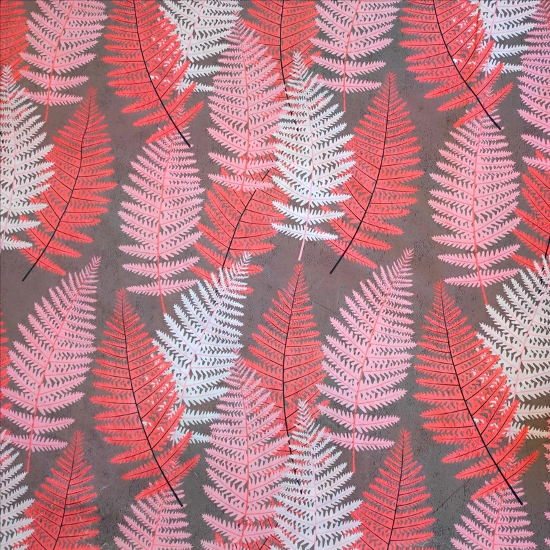 پارچه ملحفه عرض 2.4 متر مدل 03 برگ کاج رنگ قرمز