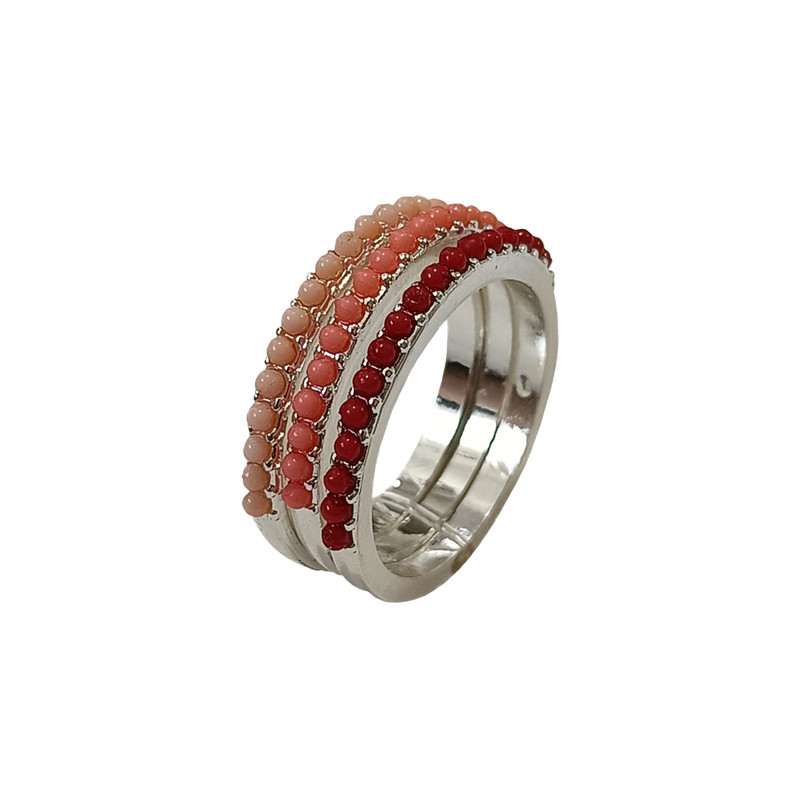 انگشتر زنانه اکسسورایز مدل Beads مجموعه 3 عددی