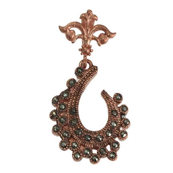 آویز زنانه مدل مارگازیت اشک قوسی کد JW289